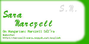 sara marczell business card